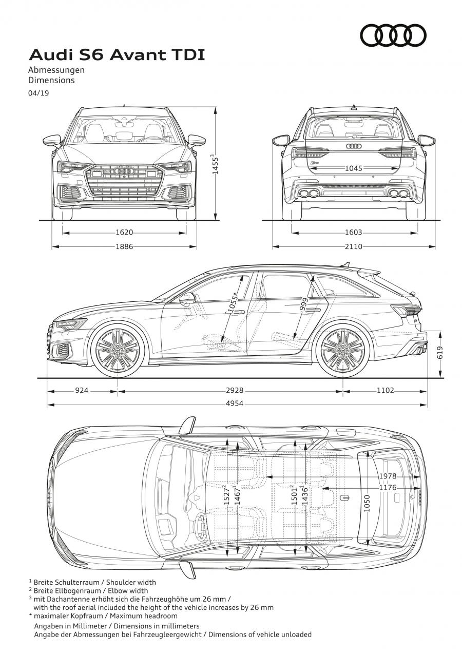 Схема Audi S6 Avant TDI (C8) 2019 года  (WW) (фото 26 из 59)